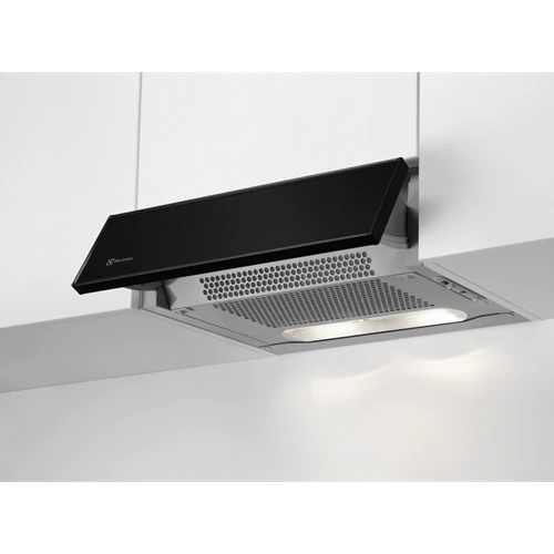 Electrolux Klapp-Einbauhaube Abluft/Umluft, D, 55 cm, Schwarz, DXK5512SW