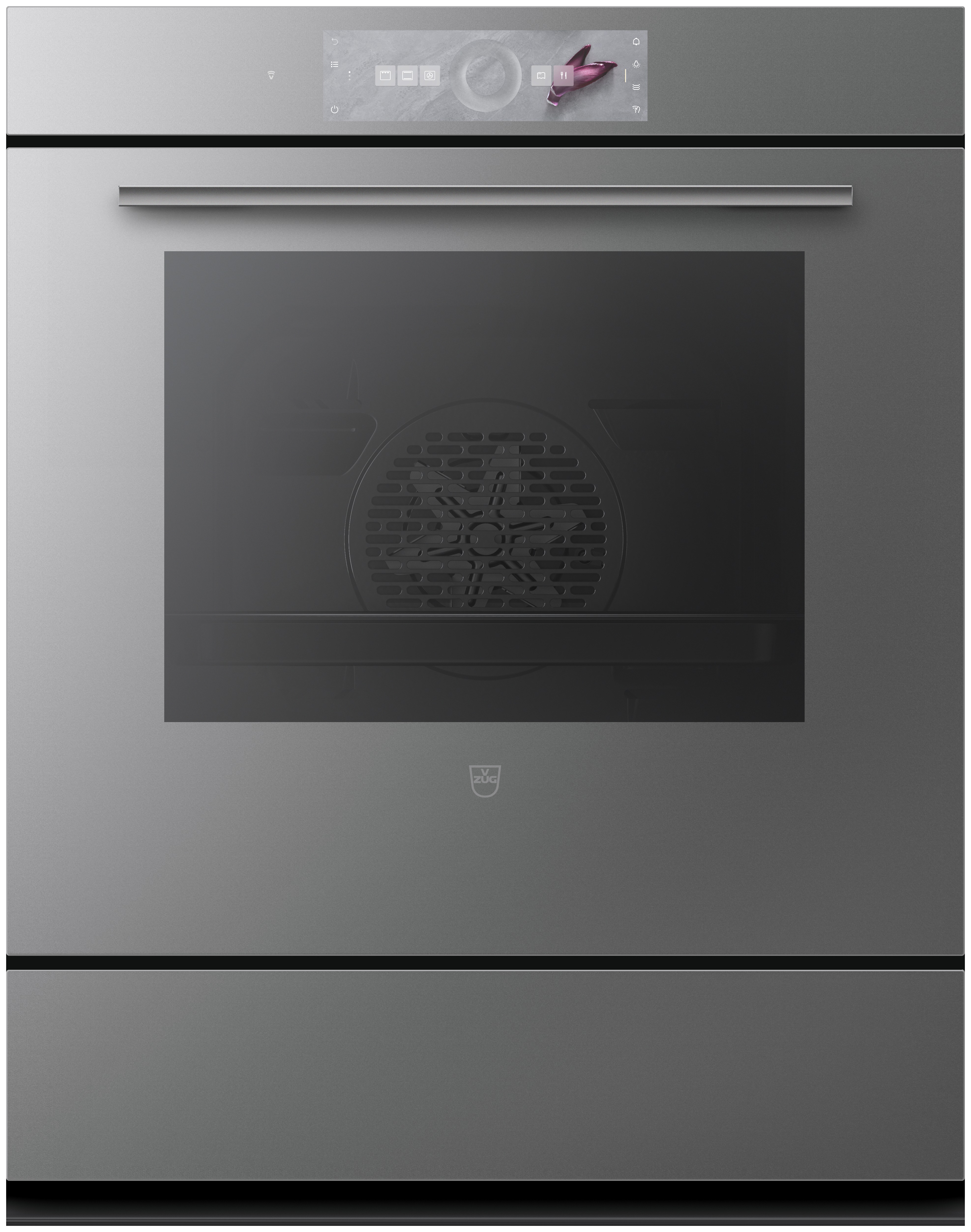 V-ZUG Backofen Combair V6000 76, Geräteschublade beheizbar, TopClean, Spiegelglas Platinum, 2111300001