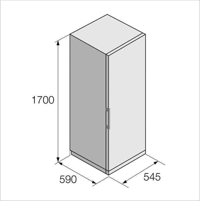 FORS Gefrierschrank freistehend, No Frost, 170 cm, Weiss, FFF551704 NE