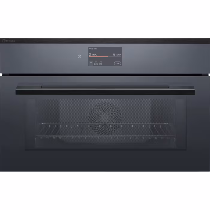Electrolux CombiMikrowelle, Einbau-Mikrowelle EURO Multifunktions-Ofen 230V, Schwarz Spiegel, EB3GL90KSP