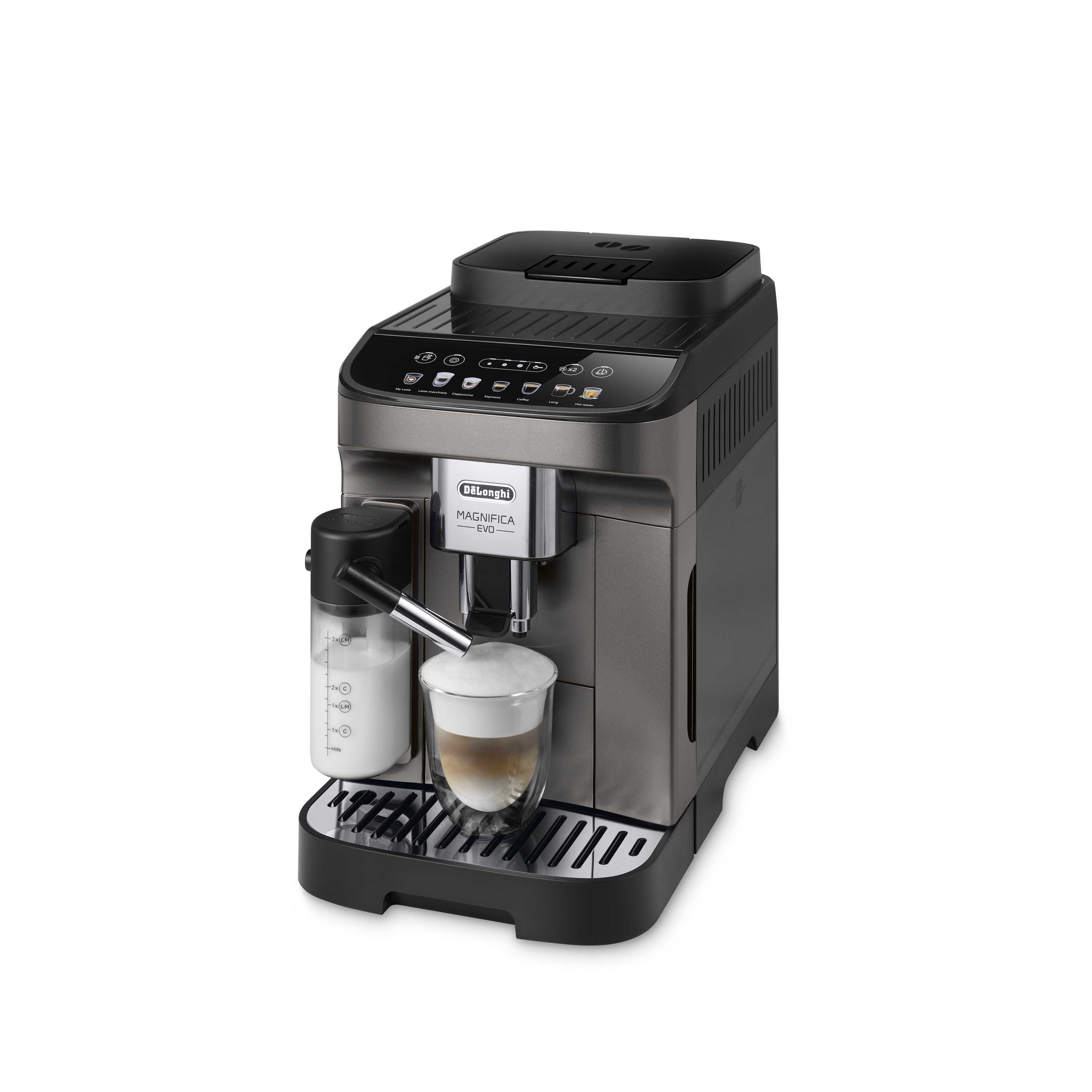 DeLonghi Kaffeevollautomat Magnifica Evo Milch, Titanschwarz, ECAM290.81.TB