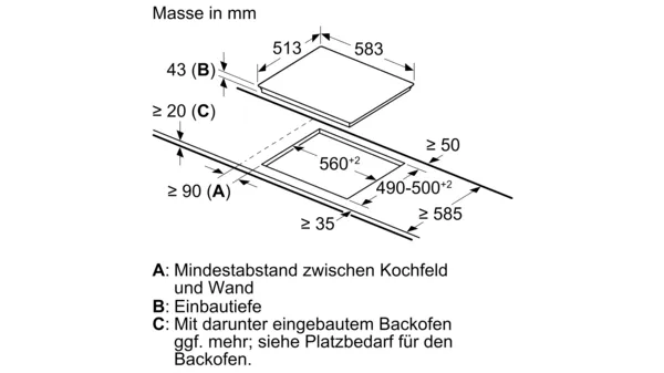 Siemens Elektrokochfeld iQ300, Glaskeramik, 60 cm, Herd gesteuert, 230V, Schwarz, Flachrahmen aufliegend, EF645BNN1E