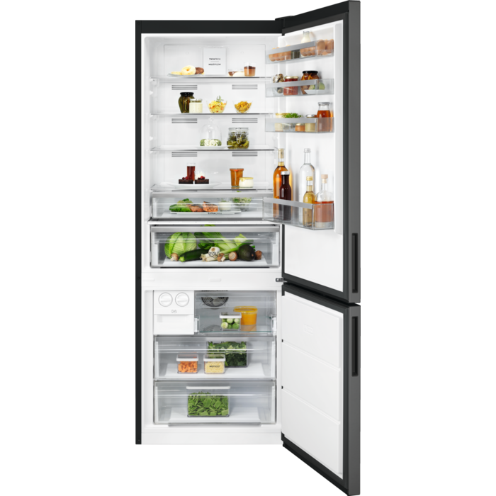 Electrolux Kühl- und Gefrierkombination freistehend, 192 cm, Metall schwarz, rechts, SB481NMS Electrolux Kühl- und Gefrierkombination freistehend, 192 cm, Metall schwarz, rechts, SB481NMS