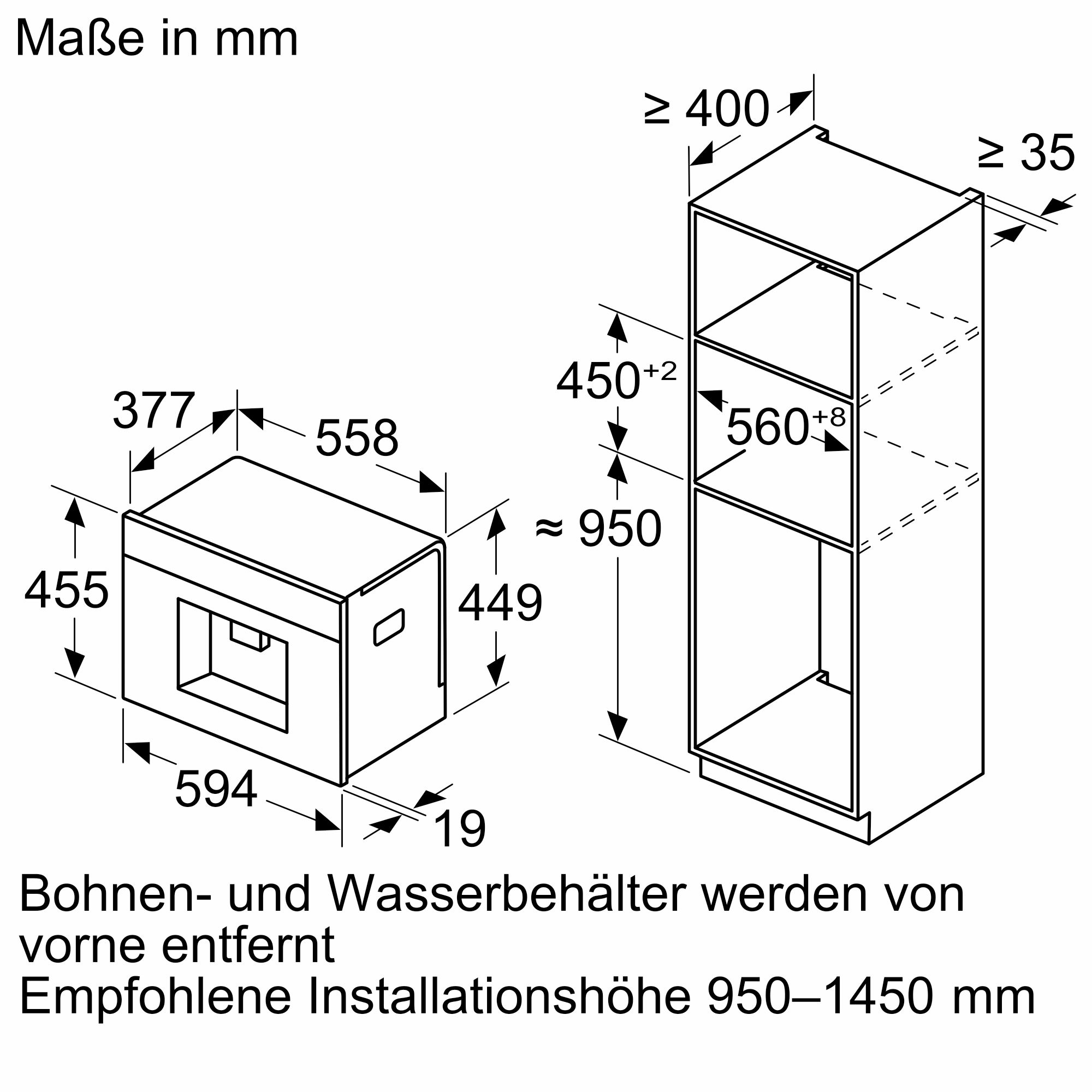 Siemens Einbau-Kaffeevollautomat iQ700, Schwarz, CT718L1B0