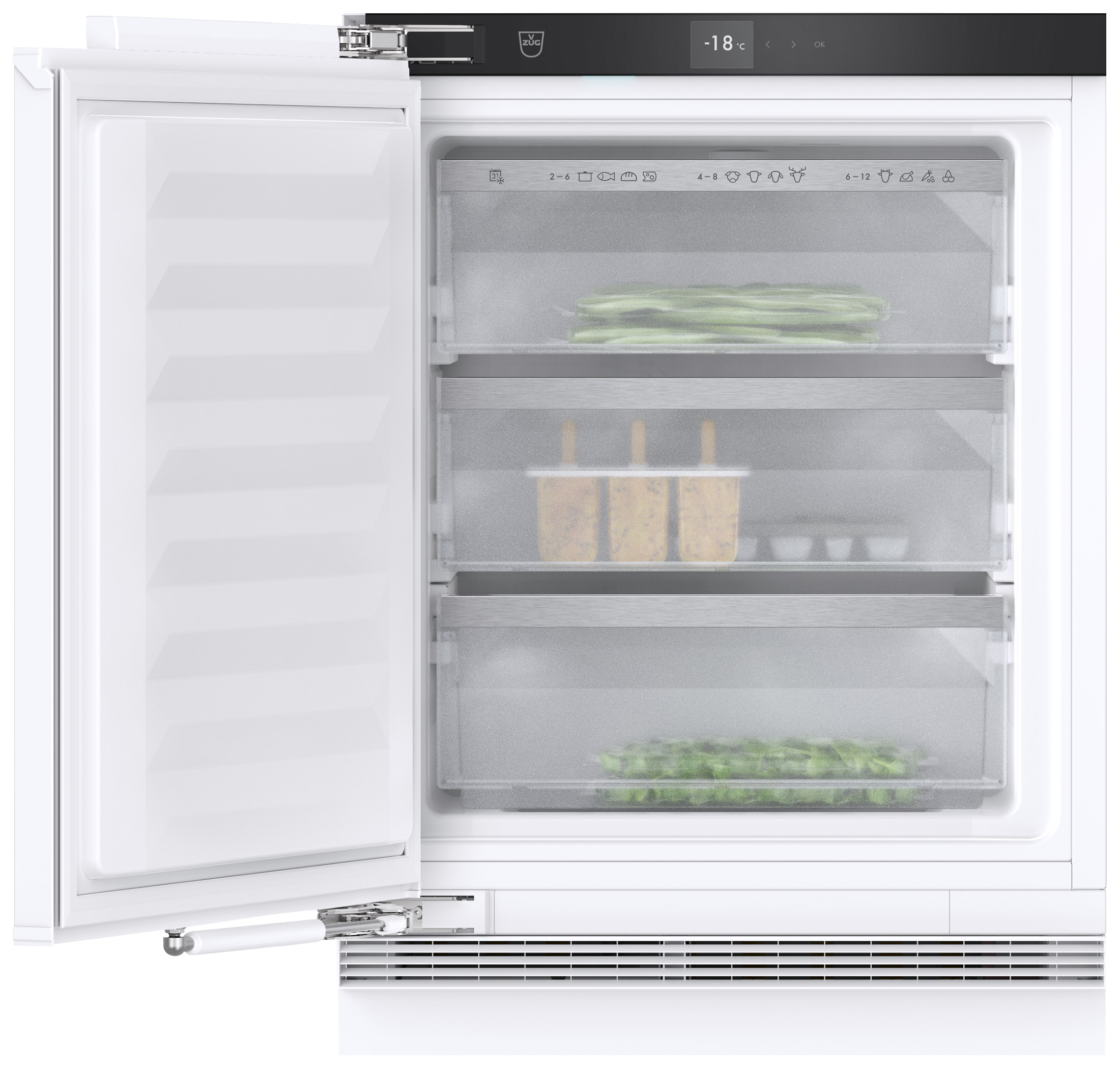 V-ZUG Freezer V2000 8UN, 82 cm, vollintegrierbar, Türanschlag links, 5301000000 
